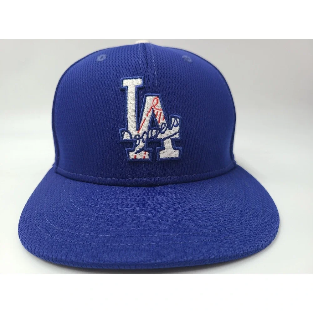 Los Angeles Dodgers New Era 59Fifty Fitted 7 Hat Cap Polyester MLB Baseball Blue